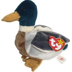 VTG Ty Beanie Babies Jake The Mallard Duck 8" Plush Toy 1997
